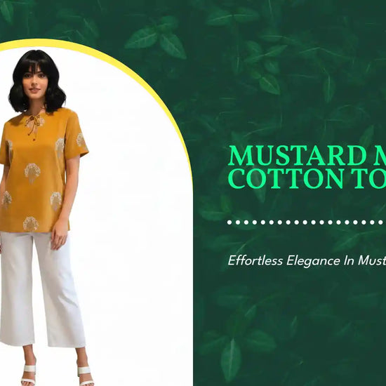 Mustard Mul Cotton Top by@Outfy