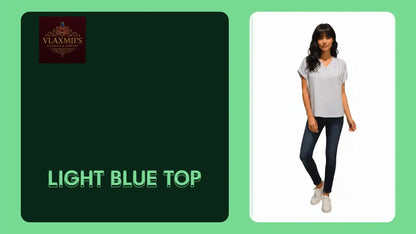 Light Blue Top by@Outfy