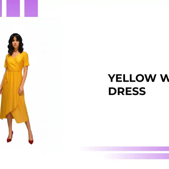 Yellow Wrap Dress by@Outfy