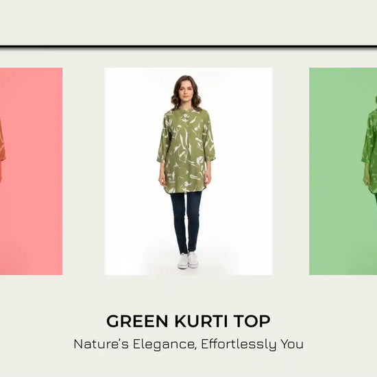 Green Kurti Top by@Outfy