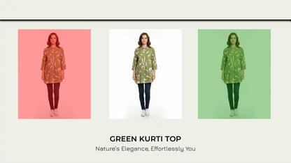 Green Kurti Top by@Outfy