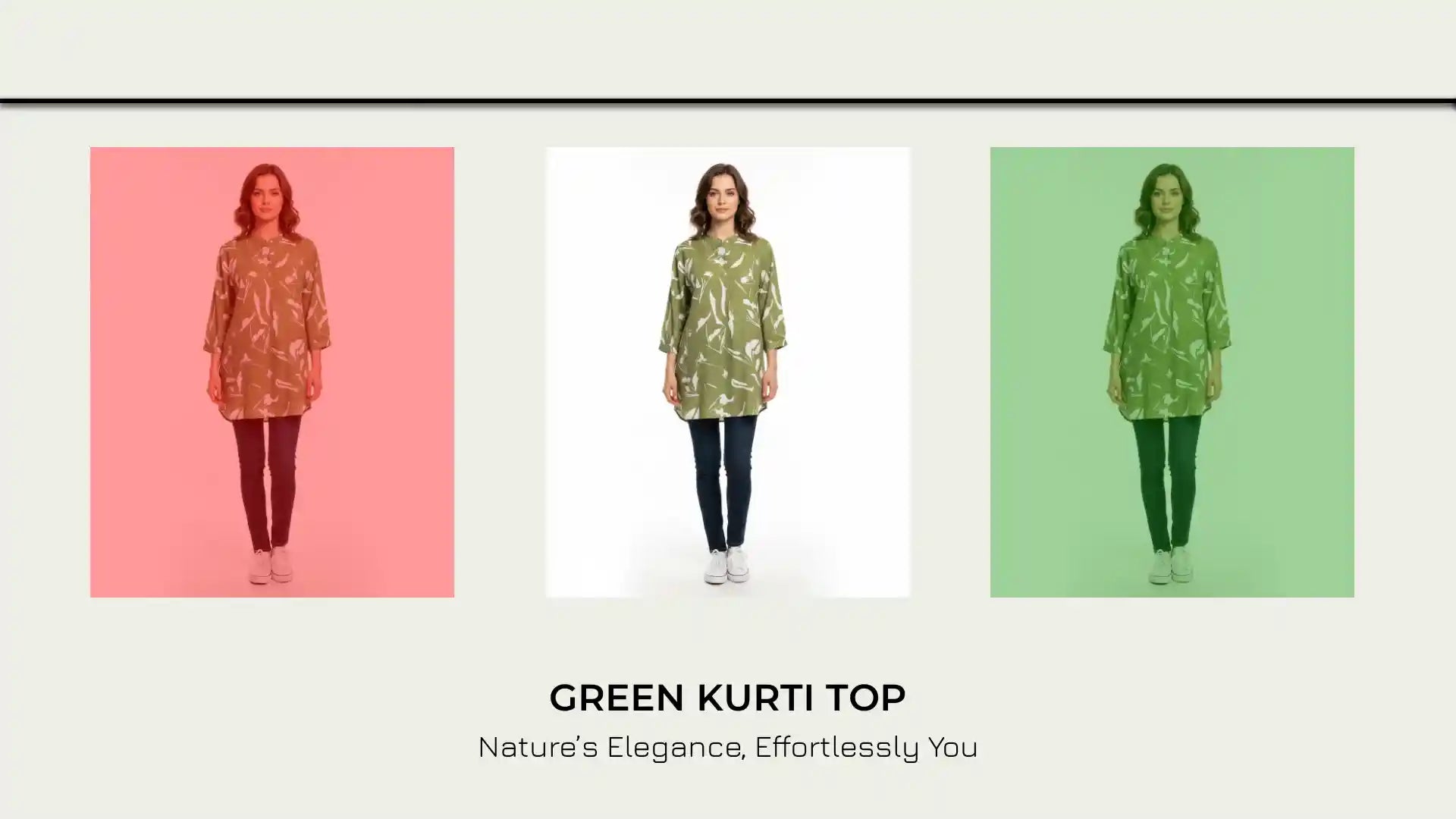 Green Kurti Top by@Outfy