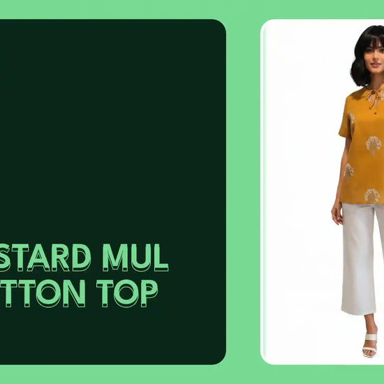 Mustard Mul Cotton Top by@Outfy