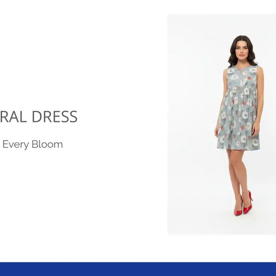 Grey Floral Dress by@Outfy