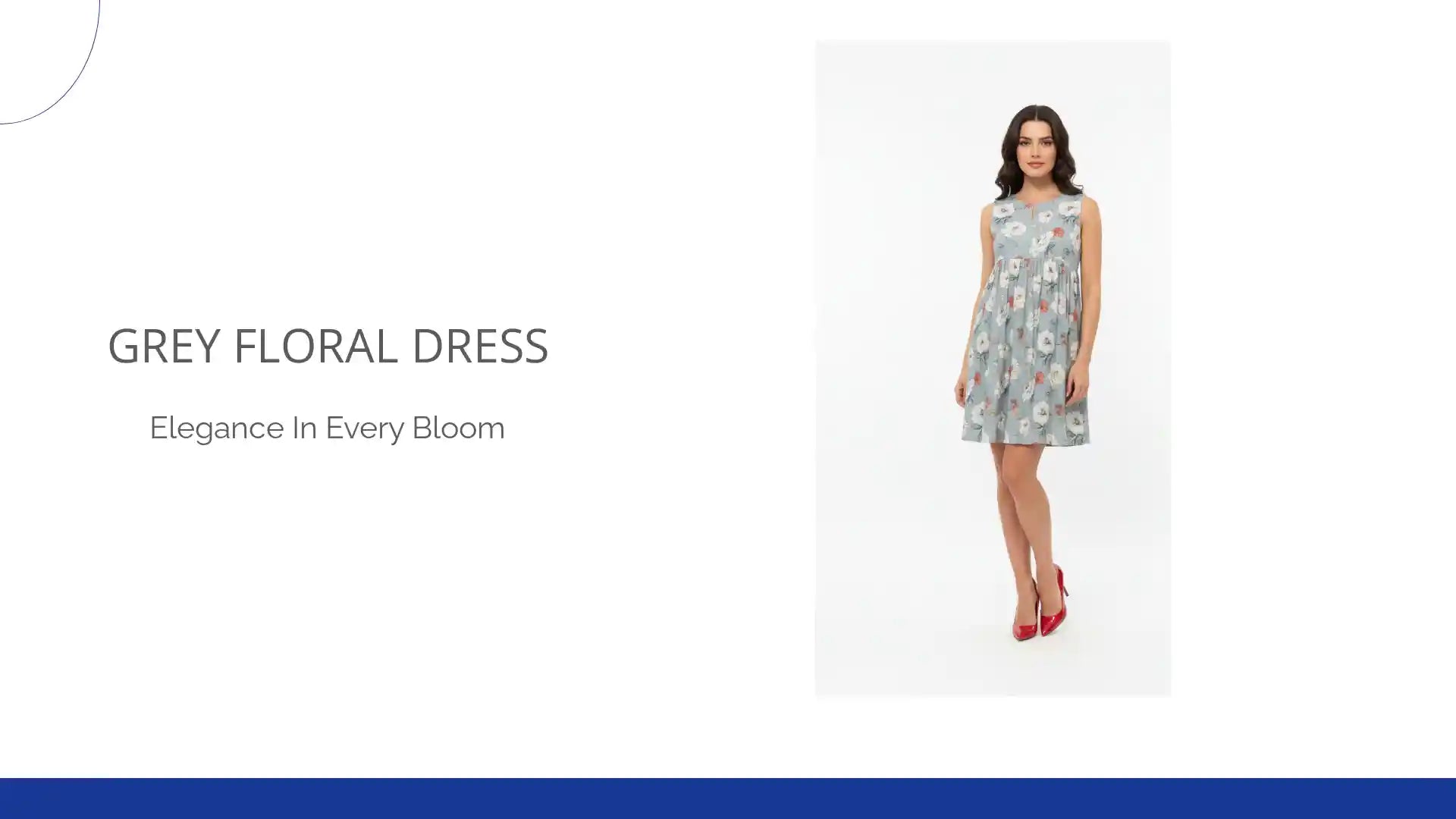 Grey Floral Dress by@Outfy
