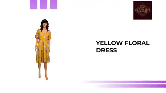 Yellow Floral Dress by@Outfy