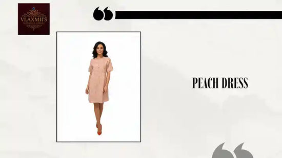 Peach Dress by@Outfy