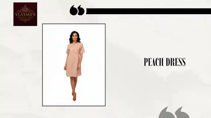 Peach Dress by@Outfy
