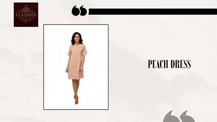 Peach Dress by@Outfy
