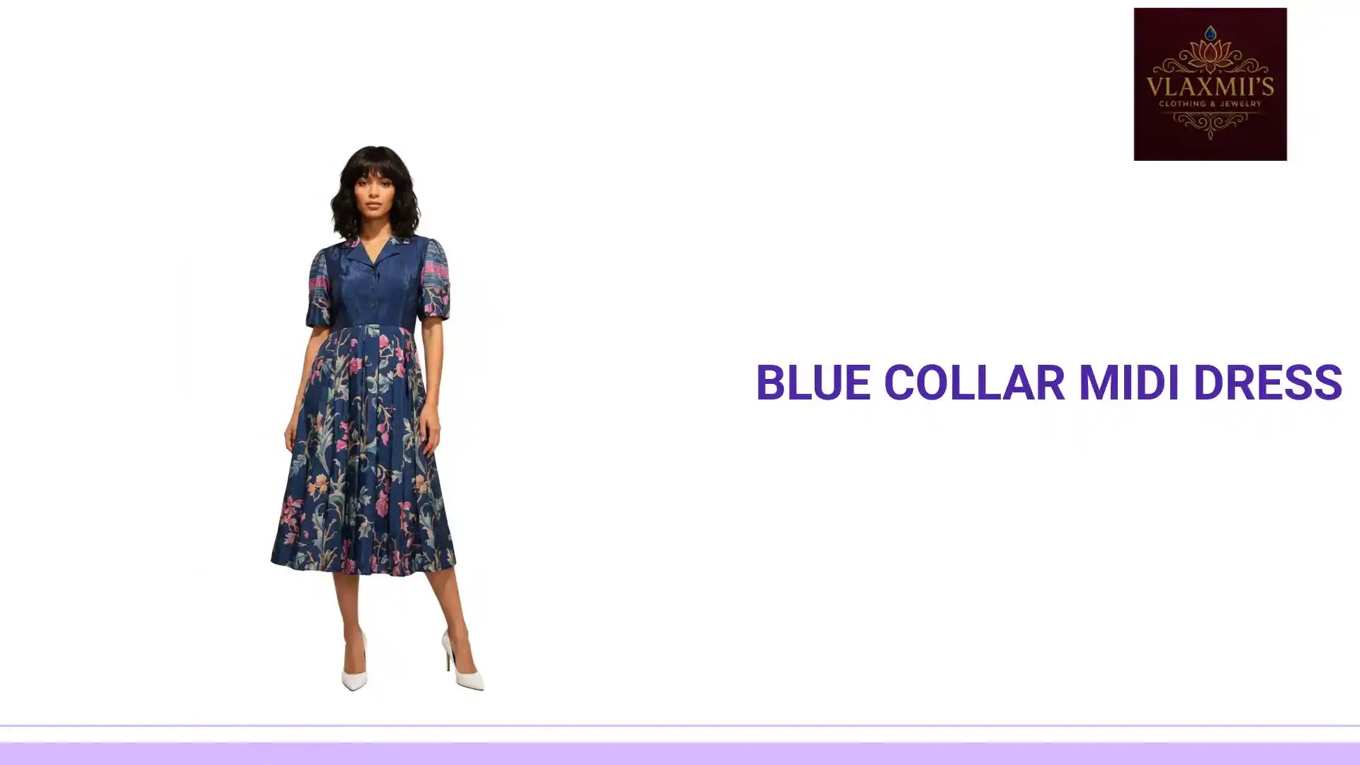 Blue Collar Midi Dress by@Outfy