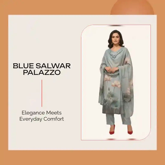 Blue Salwar Palazzo by@Outfy