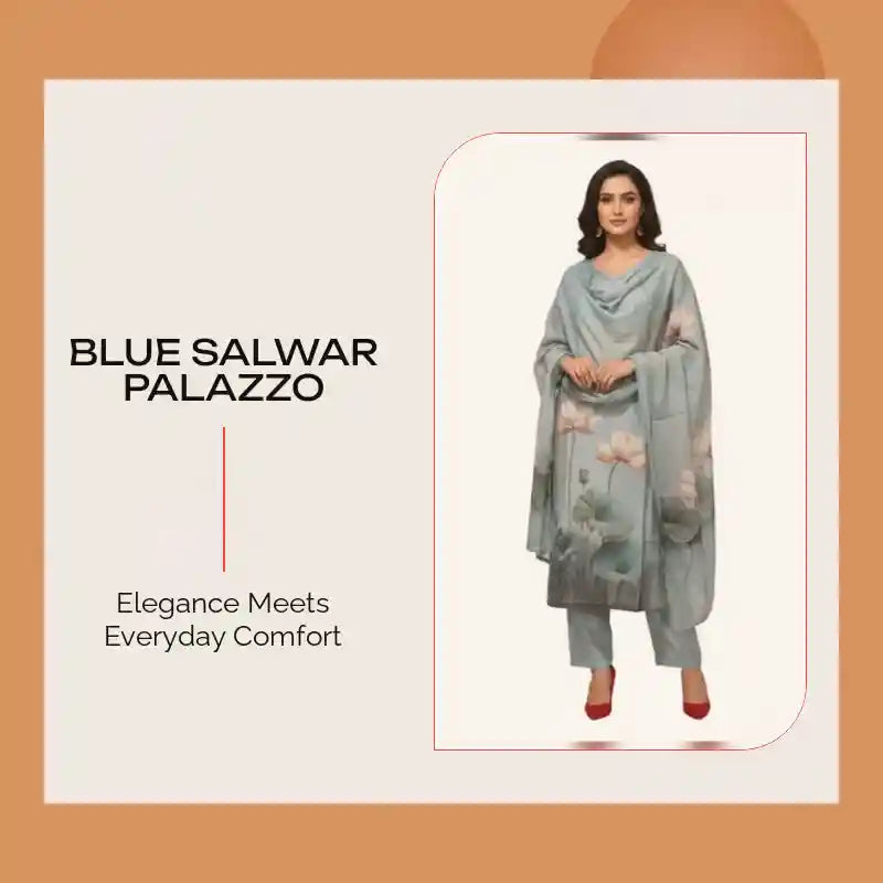Blue Salwar Palazzo by@Outfy