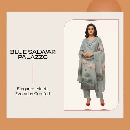 Blue Salwar Palazzo by@Outfy