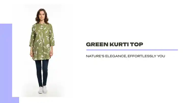 Green Kurti Top by@Outfy