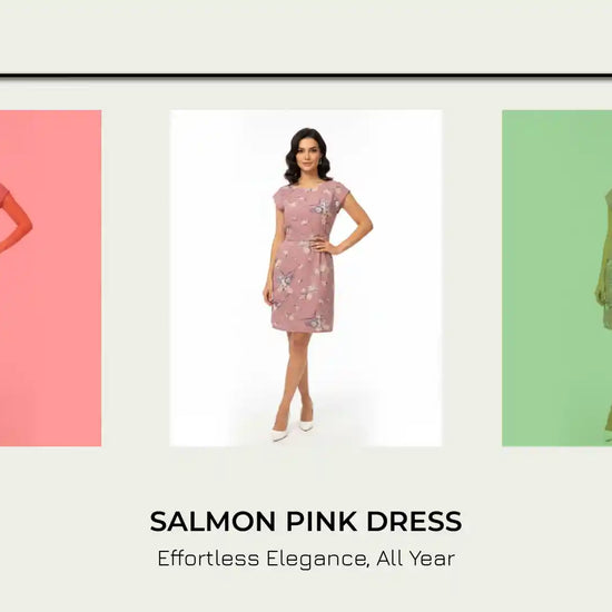 Salmon Pink Dress by@Outfy