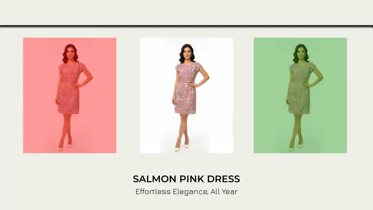 Salmon Pink Dress by@Outfy