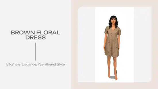 Brown Floral Dress by@Outfy