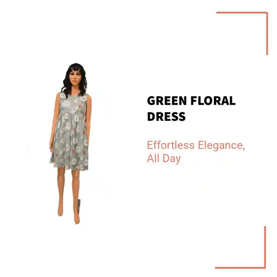 Green Floral Dress by@Outfy
