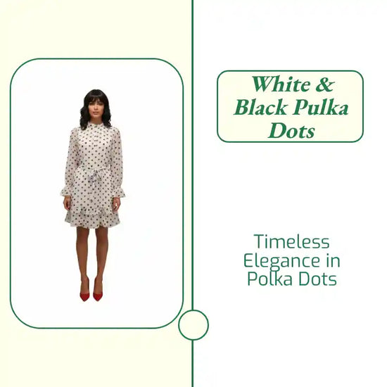 White &amp; Black Pulka Dots by@Outfy