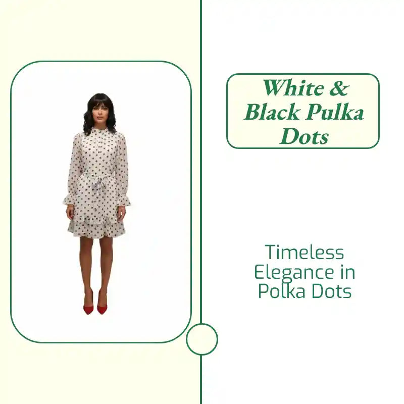 White &amp; Black Pulka Dots by@Outfy