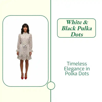 White &amp; Black Pulka Dots by@Outfy