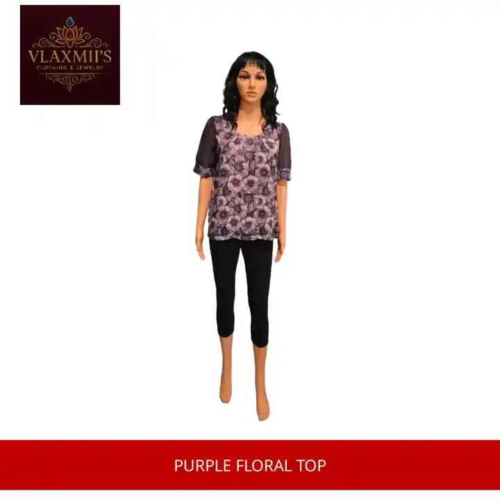 Purple floral Top by@Outfy