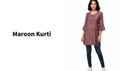 Maroon Kurti by@Outfy