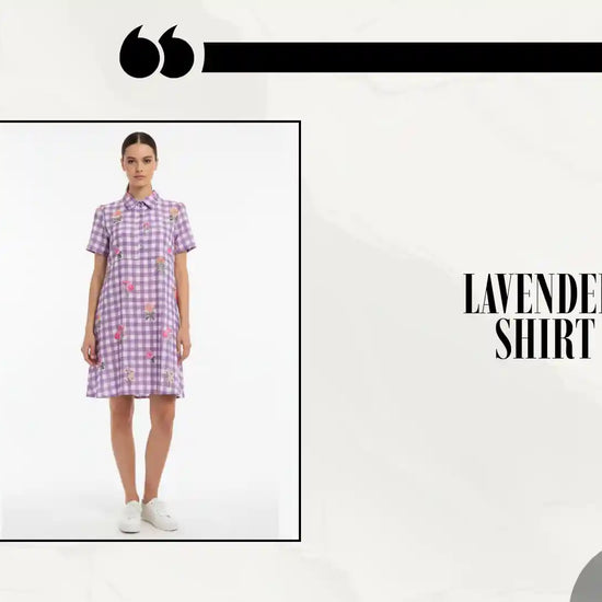 Lavender Bloom Shirt Dress by@Outfy