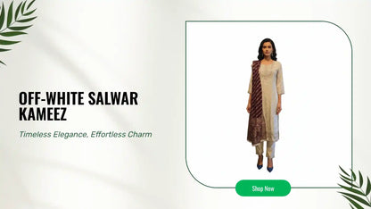 Off-White Salwar Kameez by@Outfy