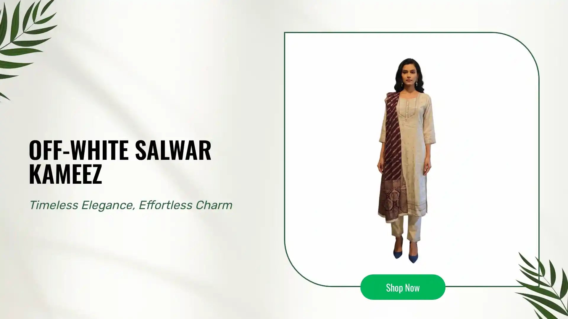 Off-White Salwar Kameez by@Outfy