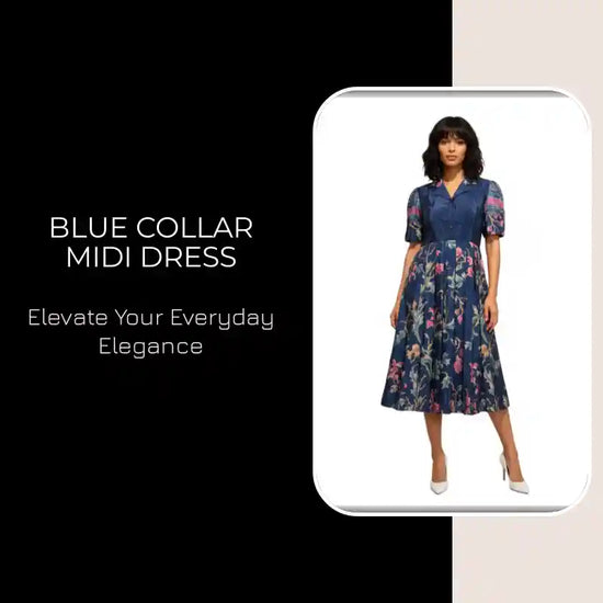 Blue Collar Midi Dress by@Outfy