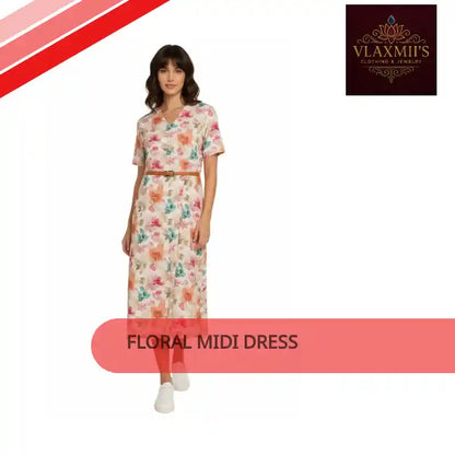 Floral Midi Dress by@Outfy