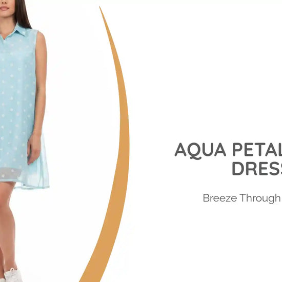 Aqua Petal Shirt Dress by@Outfy