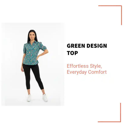 Green Design Top by@Outfy