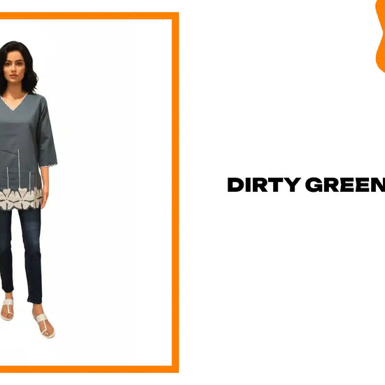 Dirty Green Top by@Outfy