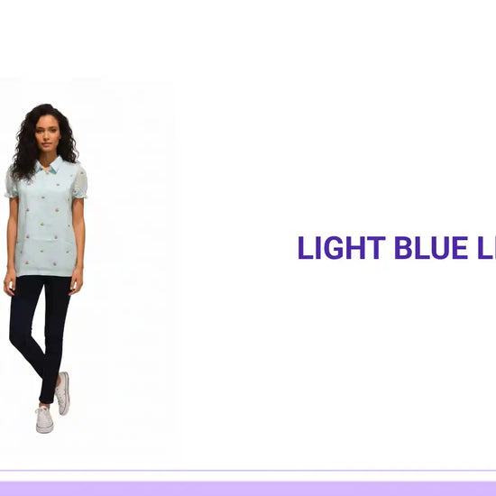 Light Blue Linen T-Shirt by@Outfy