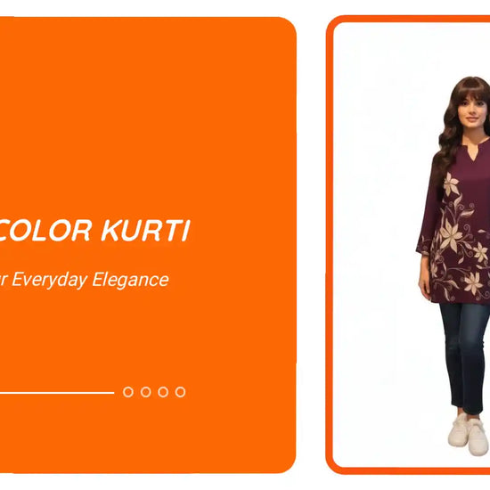 Wine Color Kurti by@Outfy