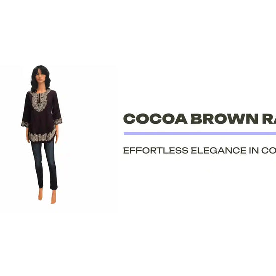 Cocoa Brown Rayon Top by@Outfy
