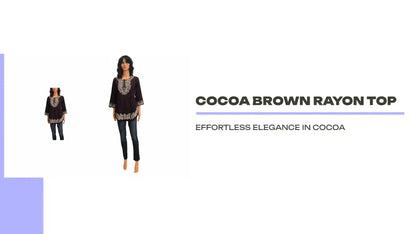 Cocoa Brown Rayon Top by@Outfy