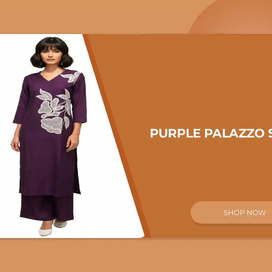Purple Palazzo Suit by@Outfy