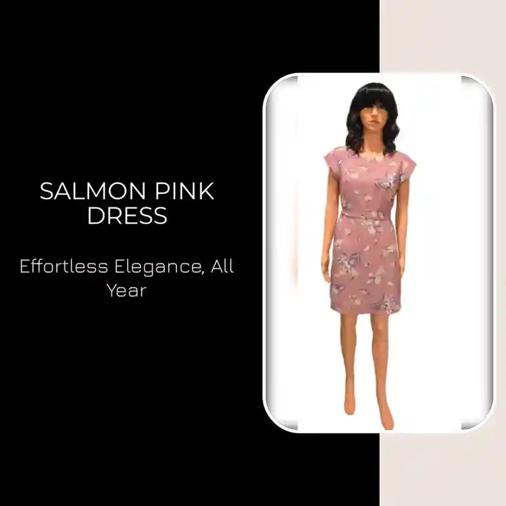Salmon Pink Dress by@Outfy