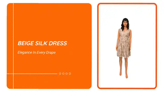 Beige Silk Dress by@Outfy