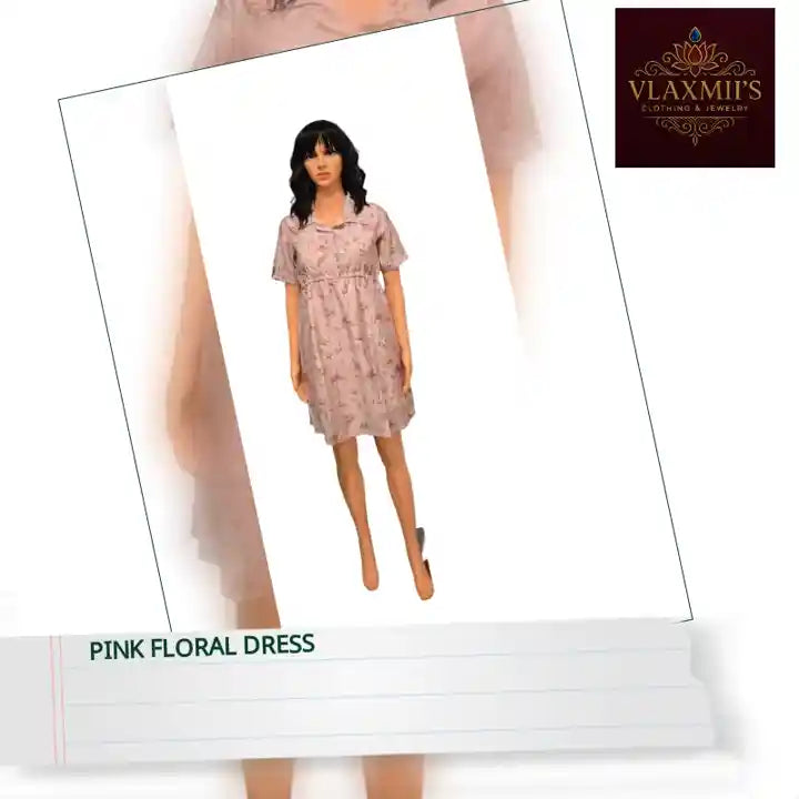 Pink Floral Dress by@Outfy