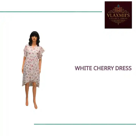 White Cherry Dress by@Outfy