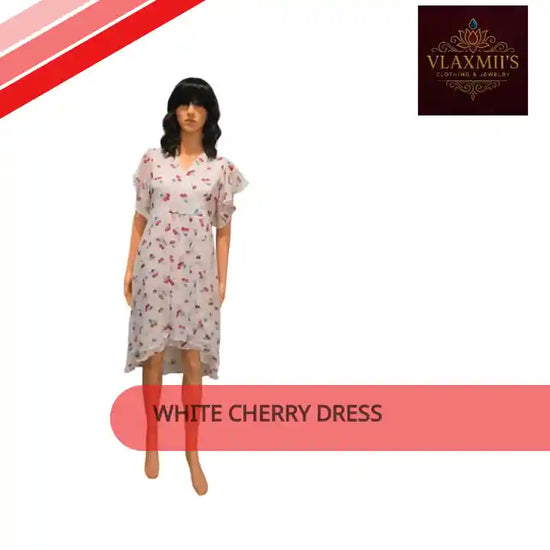 White Cherry Dress by@Outfy