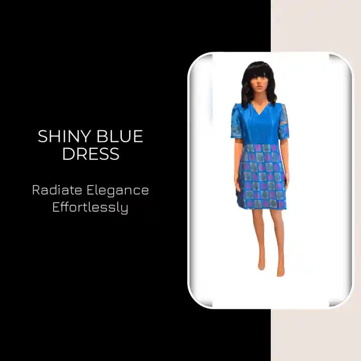 Shiny Blue dress by@Outfy