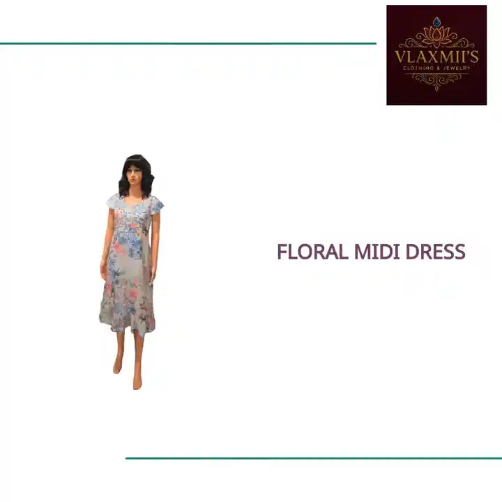 Floral Midi Dress by@Outfy