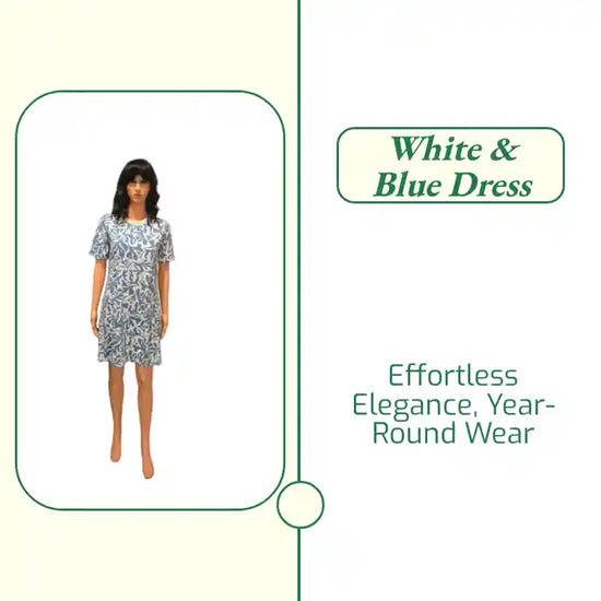 White &amp; Blue Dress by@Outfy