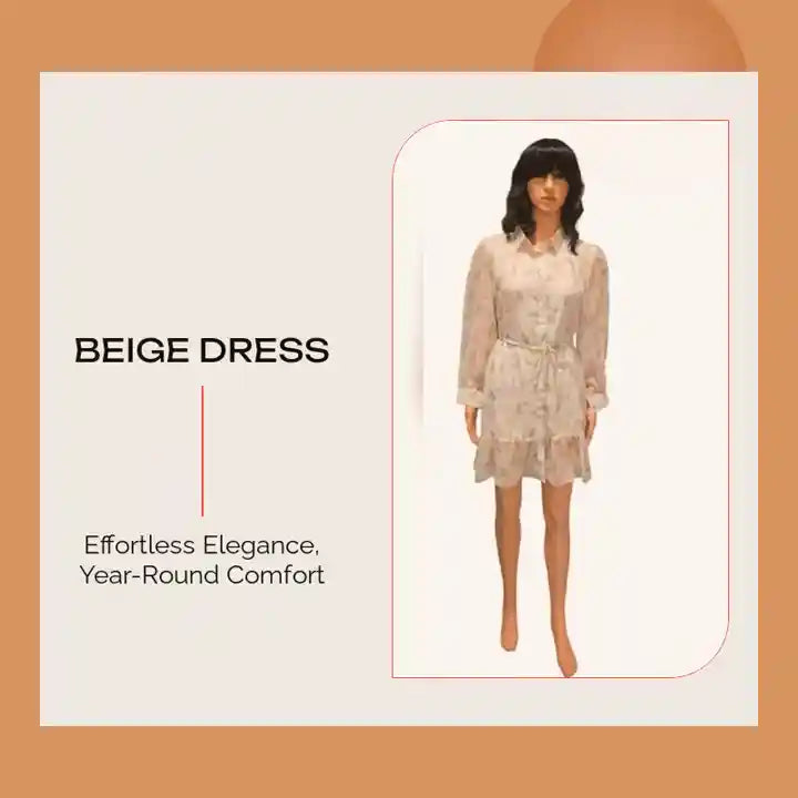 Beige Dress by@Outfy