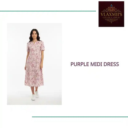 Purple Midi Dress by@Outfy